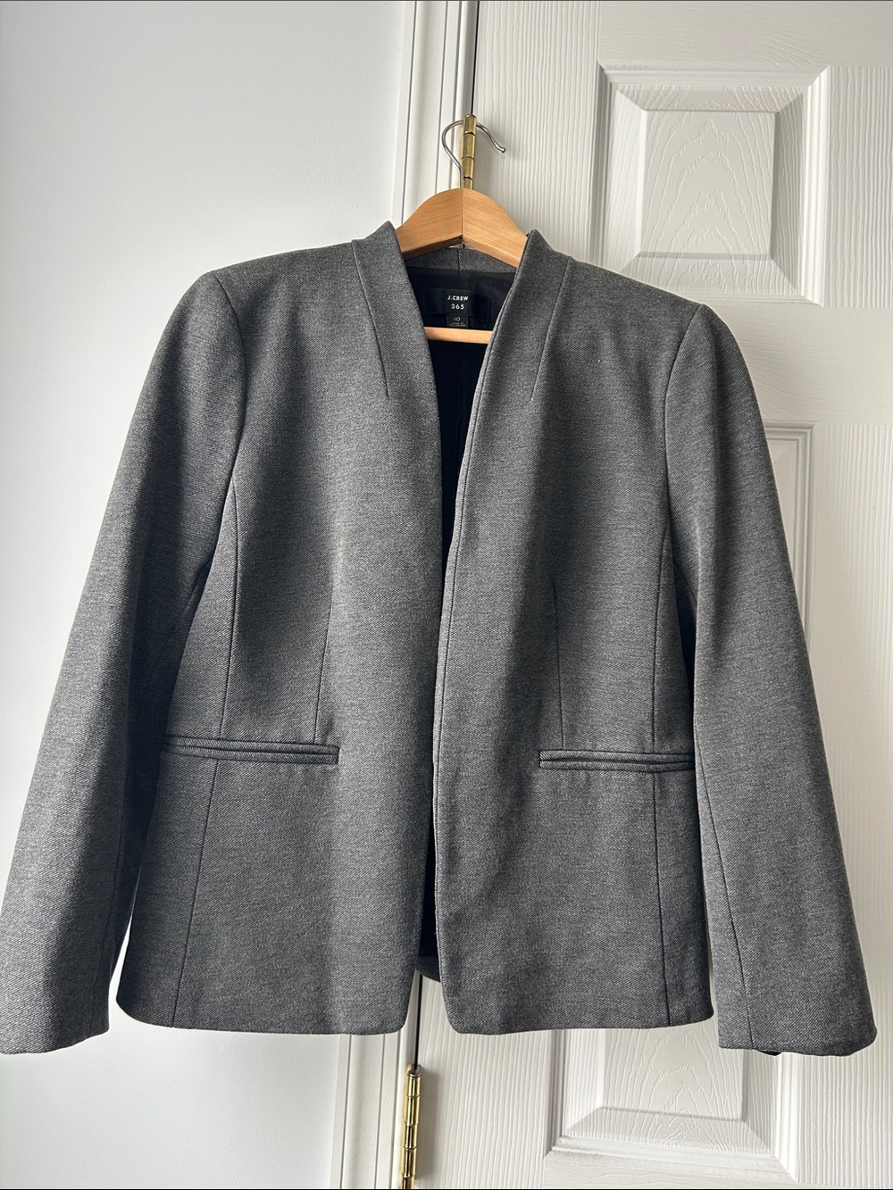 J.Crew 365 Grey Collarless Women's Blazer